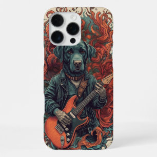Cool Labrador Guitarist Rock Music Lover iPhone 16 Pro Max Case