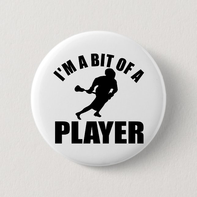 Cool Lacrosse design 2 Inch Round Button (Front)