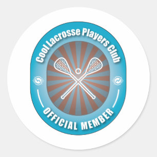 Cool Lacrosse Players Club Classic Round Sticker