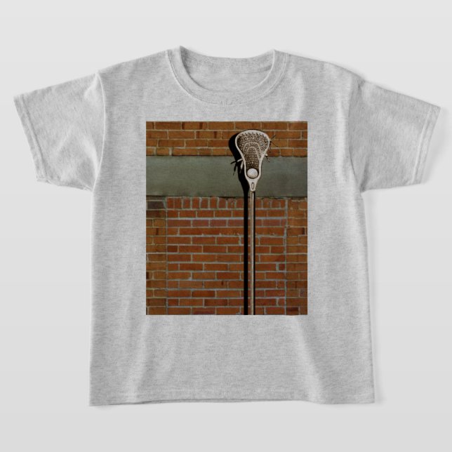 Cool Lacrosse Wall Ball Drill T-Shirt (Laydown)