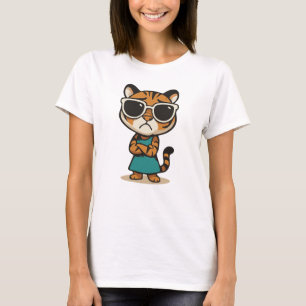 Cool Lady Tiger avec T-shirt Shades