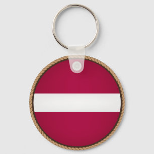 Cool Latvia Flag Seal Keychain