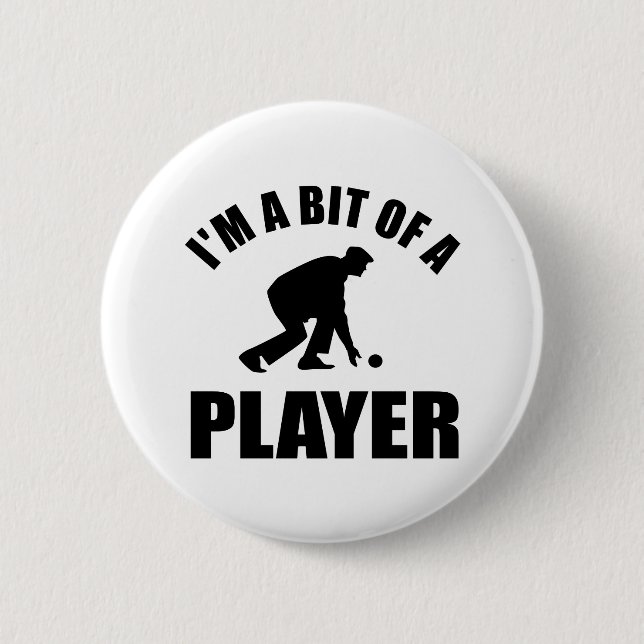 Cool Lawn bowling design 2 Inch Round Button (Front)
