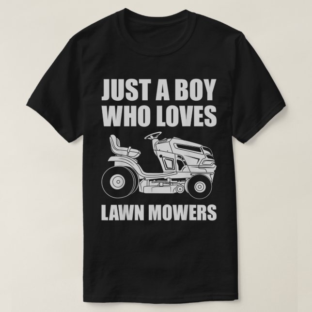 Cool Lawn Mower Design For Boys Kids Men Lawn Mowi T-Shirt (Design Front)