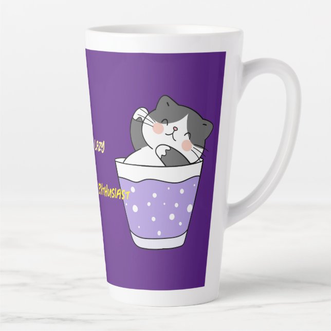 Cool Lazy Chat Latte Mugs (Droite)
