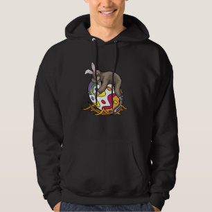 Cool Lazy Sloth Bunny On Easter Sunday Egg Funny Hoodie