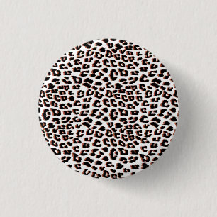 Cool Leopard Animal Print Pattern 1 Inch Round Button