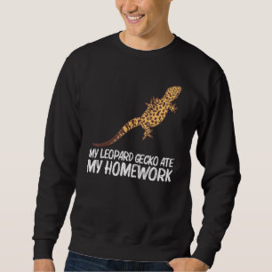 Cool Leopard Gecko For Kids Boys Tiny Dinosaur Liz Sweatshirt