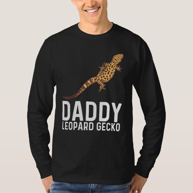 Cool Leopard Gecko For Men Dad Tiny Dinosaur Lizar T-Shirt (Front)