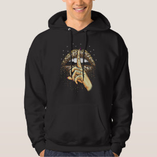 Cool Leopard Lips For Women Funny Shut The F..Uck Hoodie