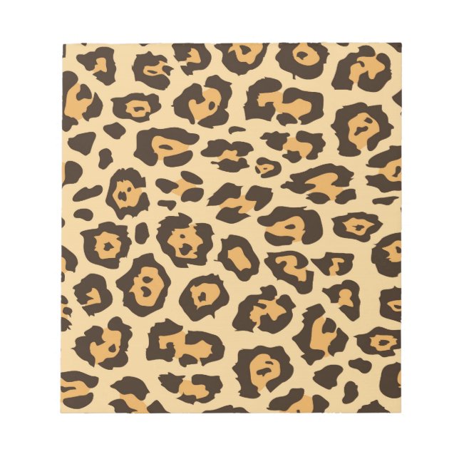 Cool Leopard Print Pattern Gifts for Her Notepad (Front)