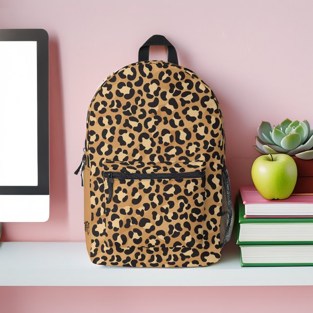 Cool Leopard Print Pattern Personalized Printed Backpack (Creator Uploaded)