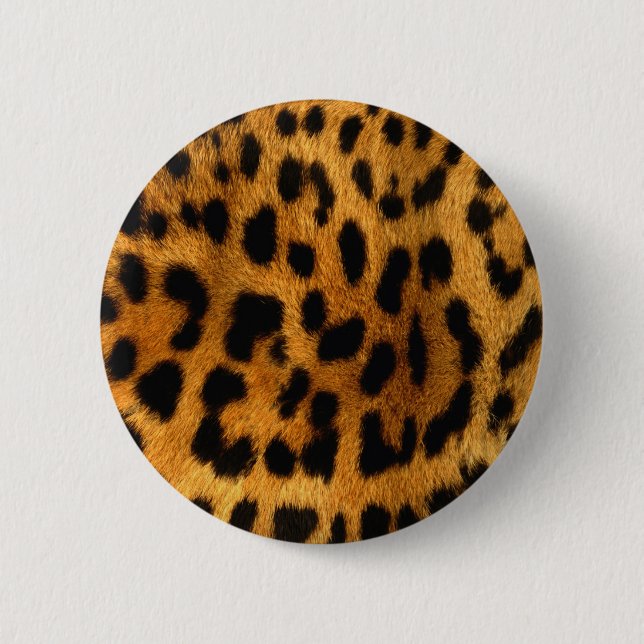 cool leopard skin effect 2 inch round button (Front)