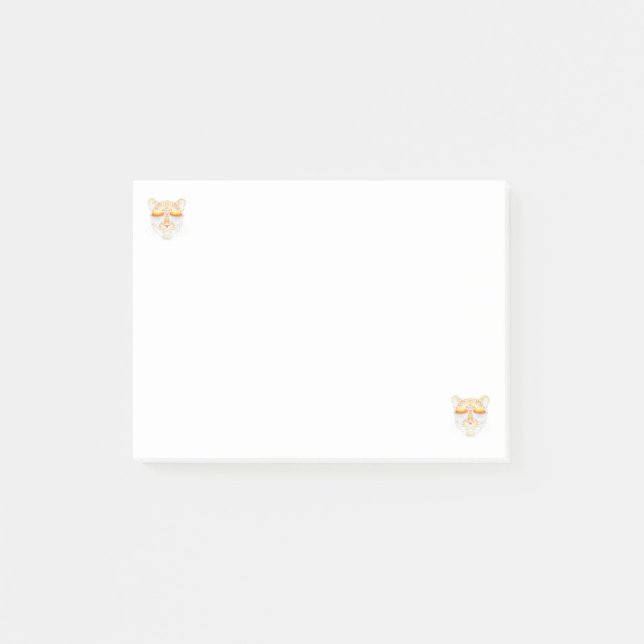 Cool Leopard Wearing Sunglasses Stylish Leopard  Post-it Notes (Front)