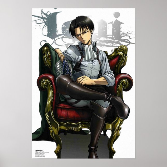 Cool Levi Attack On Chair Poster (Front)
