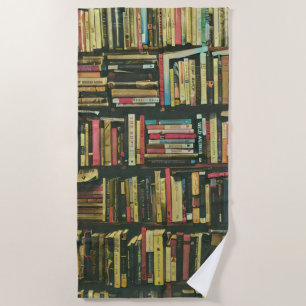 Cool library lover gift beach towel