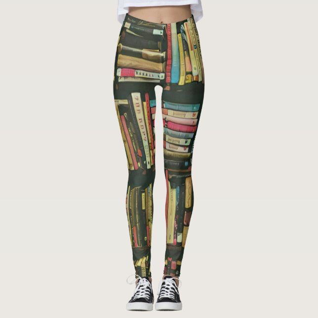Cool library lover gift leggings (Front)