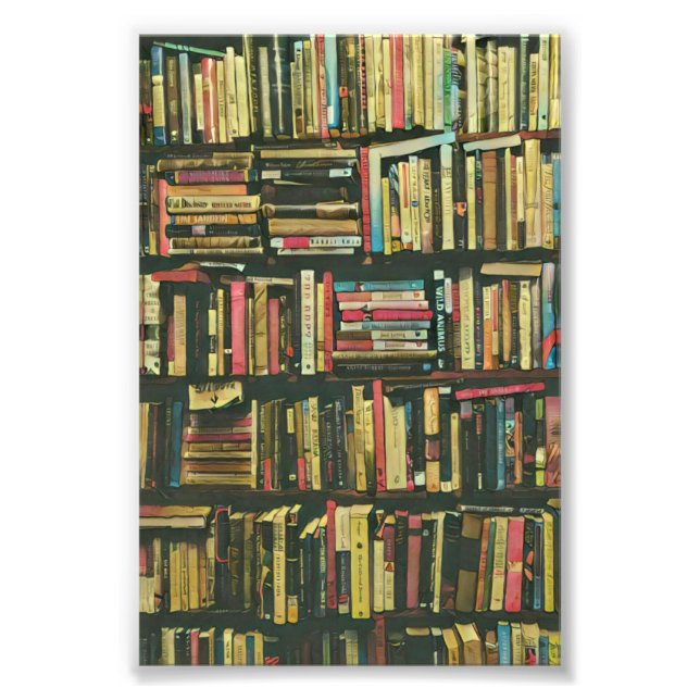 Cool library lover gift photo print (Front)