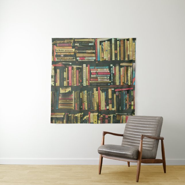 Cool library lover gift tapestry (In Situ)