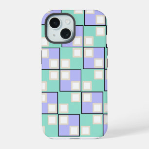 Cool Light Purple Squares  iPhone 15 Case