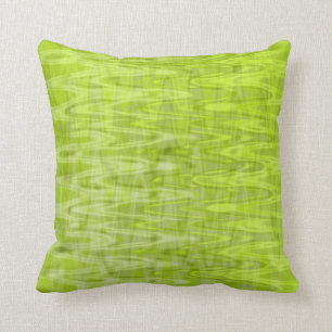 Cool Lime Green Abstract Pattern Throw Pillow