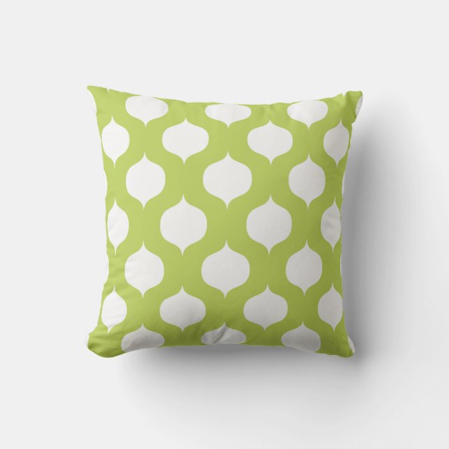 Cool Lime Moroccan Pattern Outdoor Pillows (Front)