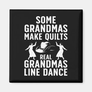 Cool Line Dancing Art For Women Grandma Line Dance Magnet