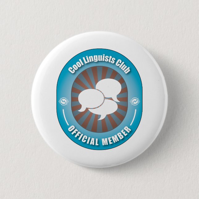 Cool Linguists Club 2 Inch Round Button (Front)