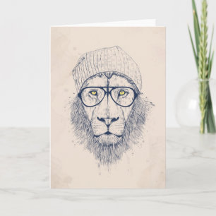 Cool lion card