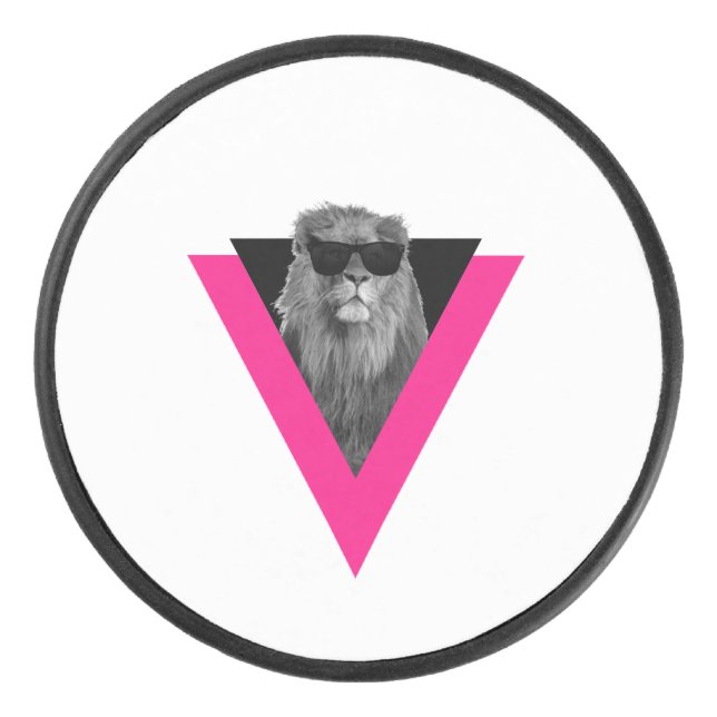 Cool Lion Hockey Puck (Front)