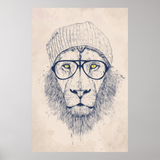 Cool lion poster
