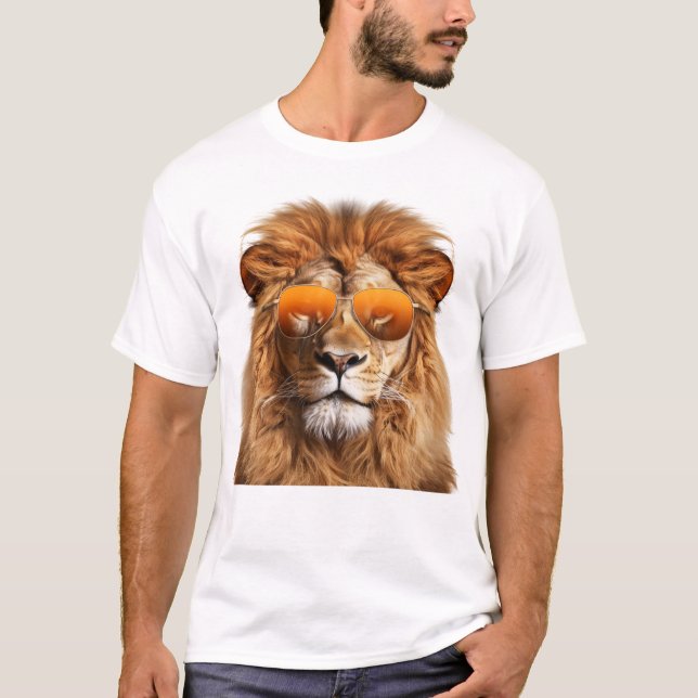 Cool Lion – Sunglasses Jungle Vibes T-Shirt (Front)