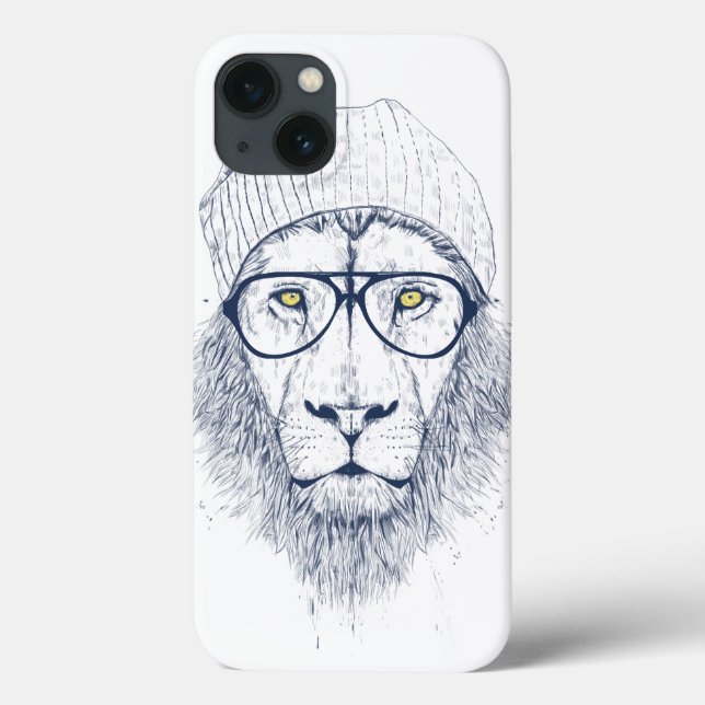 Cool lion (white) Case-Mate iPhone case (Back)