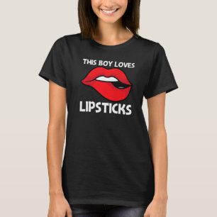 Cool Lipstick For Boys Kids Cosmetic Makeup T-Shirt