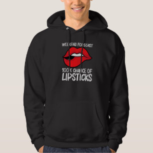 Cool Lipstick For Men Women Cosmetic Makeup Hoodie