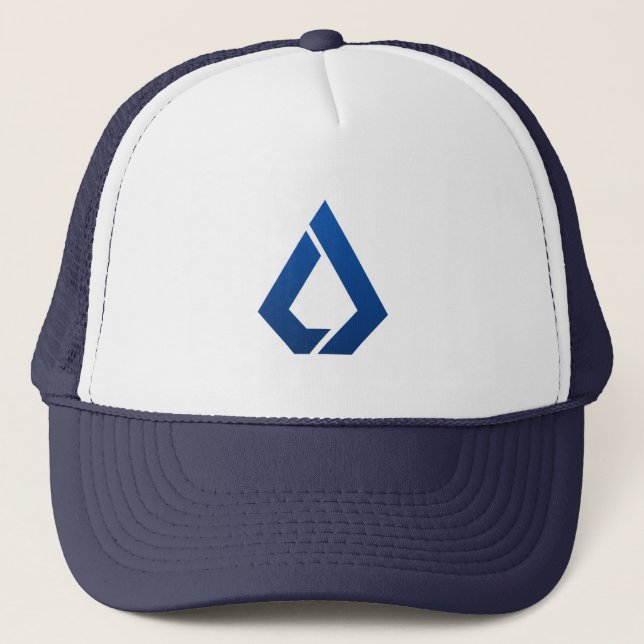 Cool Lisk Cryptocurrency Coin Sign Trucker Hat (Front)