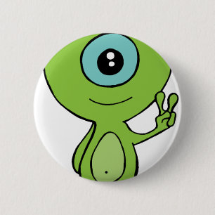Cool Little Alien 2 Inch Round Button