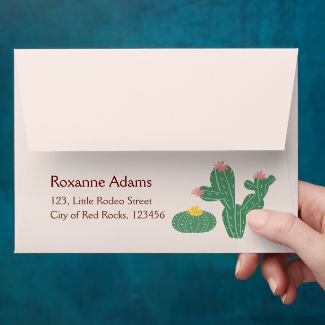 Cool little cowboy and horse Birthday Party Envelope (Hand)