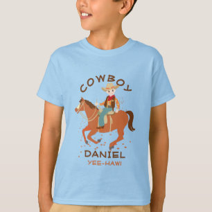 Cool little cowboy and horse Birthday Party T-Shirt