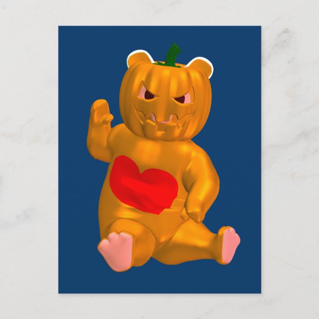 Cool Little Halloween Bear Postcard (Front)