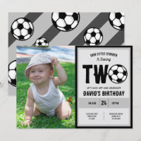 Cool Little Striker Soccer Photo 2nd Birthday