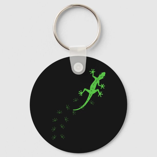 Cool Lizard Design For Men Women Gecko Pet Animal  Keychain (Front)
