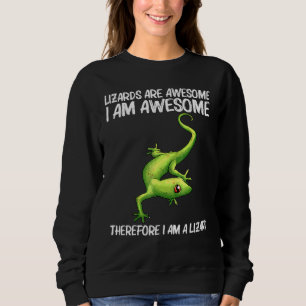 Cool Lizard For Men Women Gecko Green Reptile Anim Sweatshirt