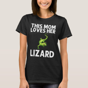 Cool Lizard For Mom Mother Gecko Green Reptile Ani T-Shirt
