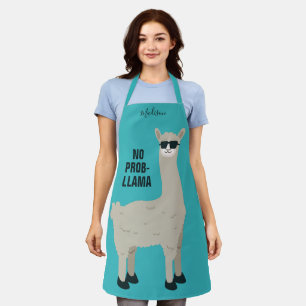 Cool Llama custom name & colour apron