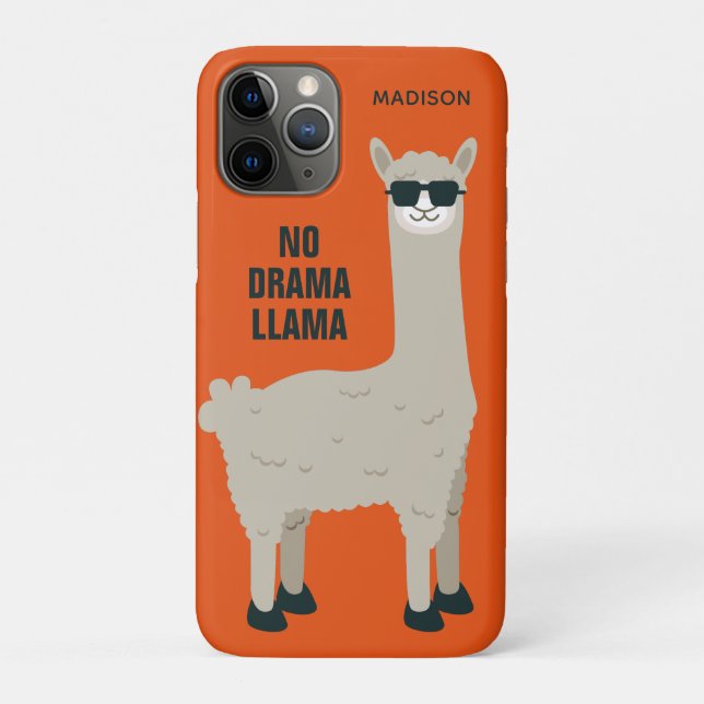 Cool Llama custom name & colour phone cases (Back)