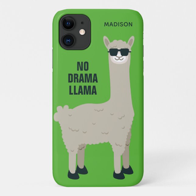 Cool Llama custom name & colour phone cases (Back)