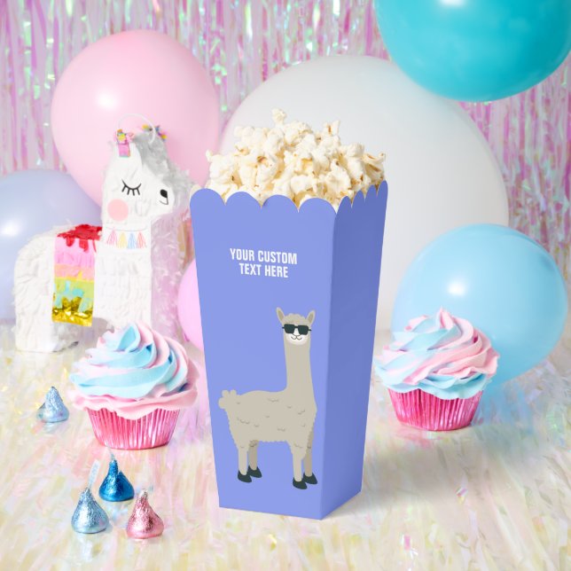 Cool Llama custom text & colour Favor Box (Party)