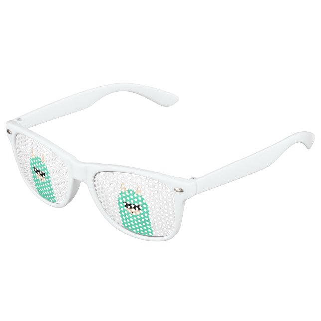 Cool Llama Emoji Kids Sunglasses (Angled)
