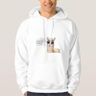 Cool Llama in Action!" Hoodie